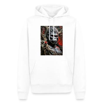 Spooky Plants Gorilla 1.2 - Men’s Premium Organic Hoodie - white - Front - Nico (187cm)