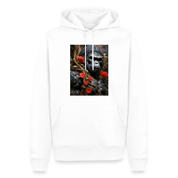 Spooky Plants Gorilla 1.14 - Men’s Premium Organic Hoodie - white - Front - Nico (187cm)