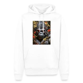 Spooky Plants Gorilla 1.13 - Men’s Premium Organic Hoodie - white - Front - Nico (187cm)