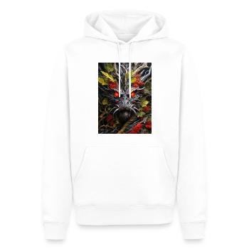Spooky Plants Dino 1.3 - Men’s Premium Organic Hoodie - white - Front - Nico (187cm)