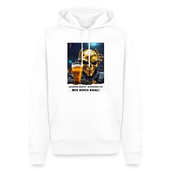 Bier Experte Skull 1.4 - Männer Premium Bio Hoodie - Weiß - Vorne - Nico (187cm)