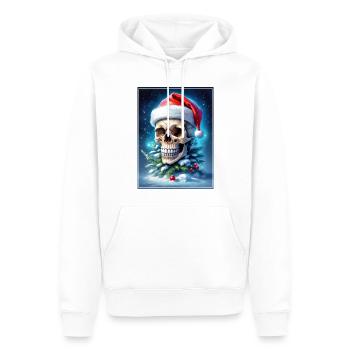 Crâne de Noël 1.6 - Sweat à capuche Premium bio Homme - blanc - Devant - Nico (187cm)