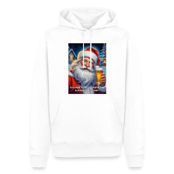 Weihnachten Santa Claus Bier 1.6 - Männer Premium Bio Hoodie - Weiß - Vorne - Nico (187cm)