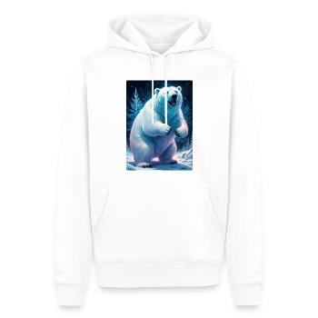 Winter Landscape Bears 1.9 - Men’s Premium Organic Hoodie - white - Front - Nico (187cm)
