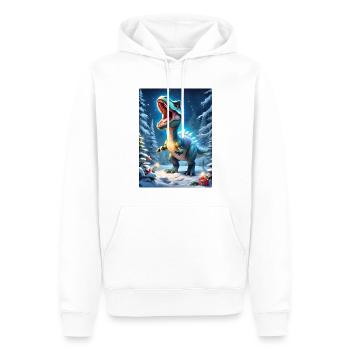 Winterlandschaft Dino 3.5 - Männer Premium Bio Hoodie - Weiß - Vorne - Nico (187cm)