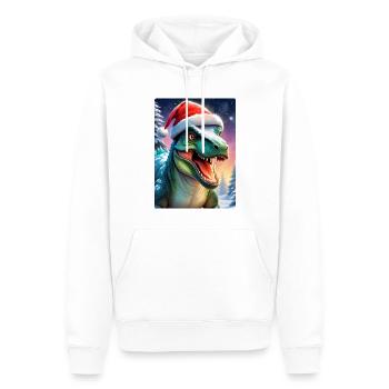 Winterlandschaft Dino 2.2 - Männer Premium Bio Hoodie - Weiß - Vorne - Nico (187cm)
