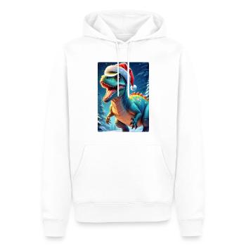 Winterlandschaft Dino 2.1 - Männer Premium Bio Hoodie - Weiß - Vorne - Nico (187cm)