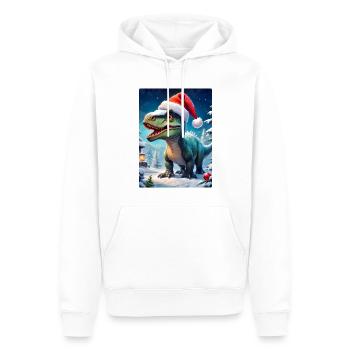 Winterlandschaft Dino 2.3 - Männer Premium Bio Hoodie - Weiß - Vorne - Nico (187cm)