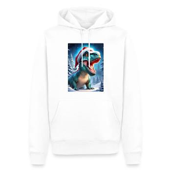 Winterlandschaft Dino 2.7 - Männer Premium Bio Hoodie - Weiß - Vorne - Nico (187cm)