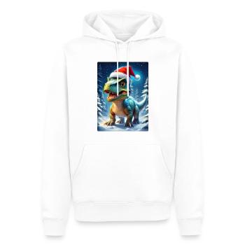 Winterlandschaft Dino 2.9 - Männer Premium Bio Hoodie - Weiß - Vorne - Nico (187cm)
