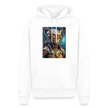 Steampunk Alien 1.4 - Männer Premium Bio Hoodie - Weiß - Vorne - Nico (187cm)