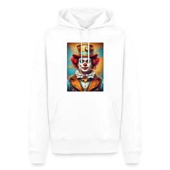 Steampunk Clown 1.6 - Männer Premium Bio Hoodie - Weiß - Vorne - Nico (187cm)