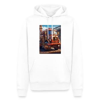 Steampunk Fire Truck 1.1 - Männer Premium Bio Hoodie - Weiß - Vorne - Nico (187cm)