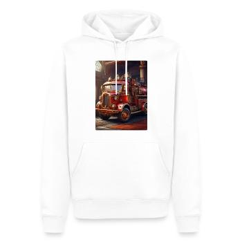 Steampunk Fire Truck 1.14 - Männer Premium Bio Hoodie - Weiß - Vorne - Nico (187cm)