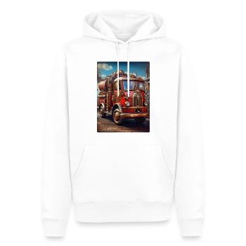Steampunk Fire Truck 1.22 - Männer Premium Bio Hoodie - Weiß - Vorne - Nico (187cm)