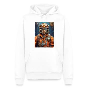 Homme de pompier steampunk 1.13 - Sweat à capuche Premium bio Homme - blanc - Devant - Nico (187cm)