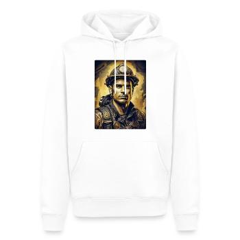 Steampunk Firefighter Man 1.31 - Männer Premium Bio Hoodie - Weiß - Vorne - Nico (187cm)