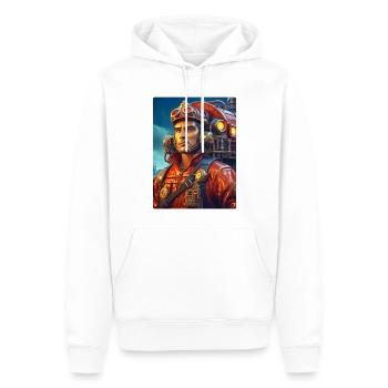 Steampunk Firefighter Man 1.15 - Männer Premium Bio Hoodie - Weiß - Vorne - Nico (187cm)