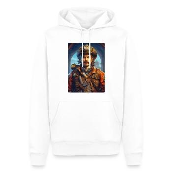 Steampunk Firefighter Man 1.22 - Men’s Premium Organic Hoodie - white - Front - Nico (187cm)