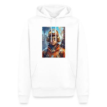 Steampunk Firefighter Man 1.26 - Männer Premium Bio Hoodie - Weiß - Vorne - Nico (187cm)