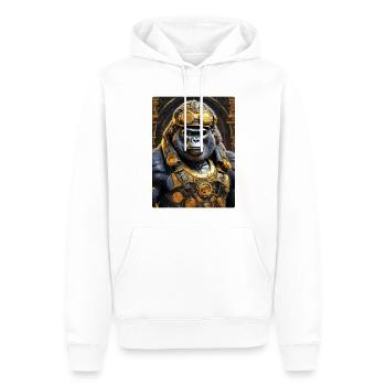 Gorille Steampunk 1.14 - Sweat à capuche Premium bio Homme - blanc - Devant - Nico (187cm)