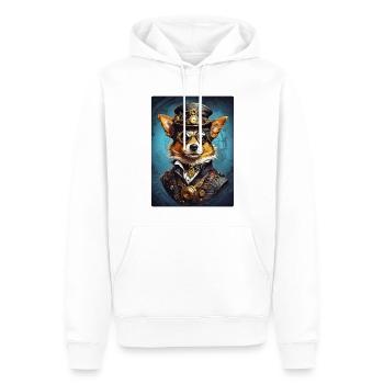 Steampunk Hund 1.5 - Männer Premium Bio Hoodie - Weiß - Vorne - Nico (187cm)