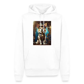 Steampunk Hund 1.14 - Männer Premium Bio Hoodie - Weiß - Vorne - Nico (187cm)