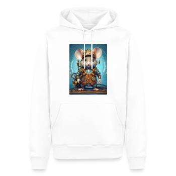 Souris Steampunk 1.3 - Sweat à capuche Premium bio Homme - blanc - Devant - Nico (187cm)