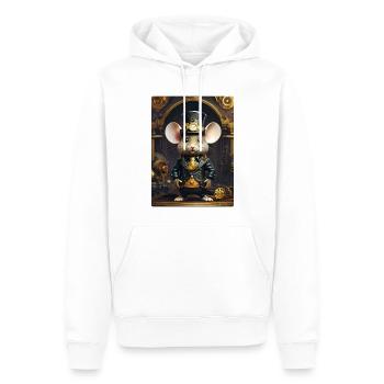 Souris Steampunk 1.7 - Sweat à capuche Premium bio Homme - blanc - Devant - Nico (187cm)
