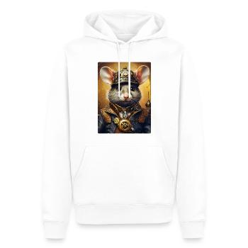 Steampunk Ratte 1.18 - Männer Premium Bio Hoodie - Weiß - Vorne - Nico (187cm)