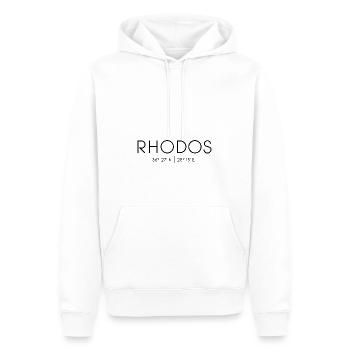 Île de Rhodes, Grèce, Mer Méditerranée, Mer Égée - Sweat à capuche Premium bio Homme - blanc - Devant - Nico (187cm)