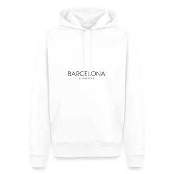 Barcelone, Catalogne, Espagne, Mer Méditerranée - Sweat à capuche Premium bio Homme - blanc - Devant - Nico (187cm)