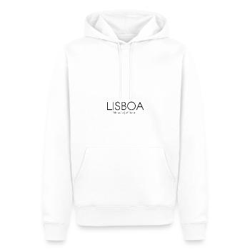 Lisbonne, Portugal - Sweat à capuche Premium bio Homme - blanc - Devant - Nico (187cm)