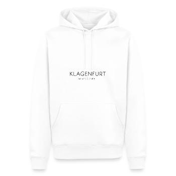 Klagenfurt am Wörthersee, Kärnten, Österreich - Männer Premium Bio Hoodie - Weiß - Vorne - Nico (187cm)