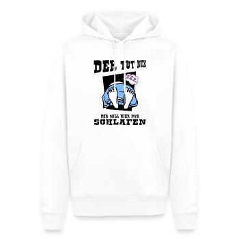 schlafmodus "der tut nix" napping schlafmütze - Männer Premium Bio Hoodie - Weiß - Vorne - Nico (187cm)