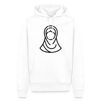 Hijab Kopftuch Muslimische Frau - Männer Premium Bio Hoodie - Weiß - Vorne - Nico (187cm)