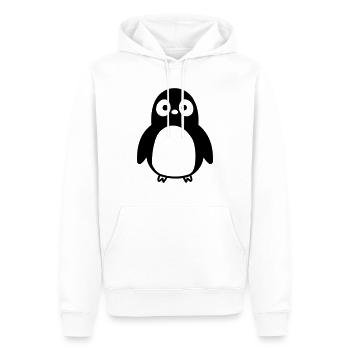 Pinguin - Männer Premium Bio Hoodie - Weiß - Vorne - Nico (187cm)