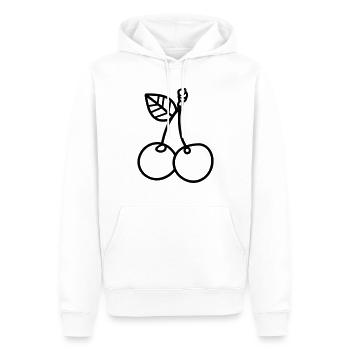 Kirsche - Männer Premium Bio Hoodie - Weiß - Vorne - Nico (187cm)
