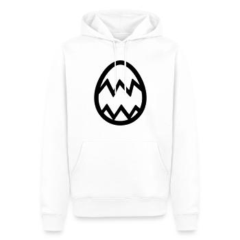 Ei - Männer Premium Bio Hoodie - Weiß - Vorne - Nico (187cm)