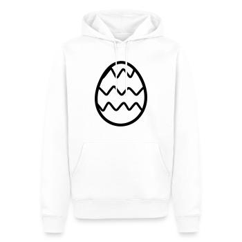 Ei - Männer Premium Bio Hoodie - Weiß - Vorne - Nico (187cm)