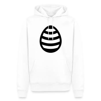 Ei - Männer Premium Bio Hoodie - Weiß - Vorne - Nico (187cm)