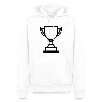 trophée - Sweat à capuche Premium bio Homme - blanc - Devant - Nico (187cm)