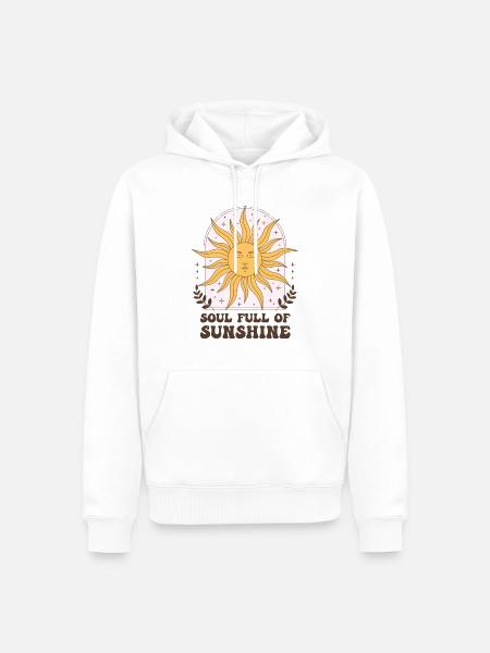 Seele und sonne - Männer Premium Bio Hoodie - Weiß