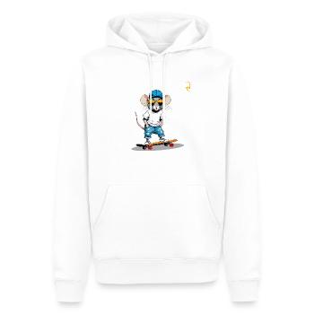 DIE BESONDERE MAUS - Männer Premium Bio Hoodie - Weiß - Vorne - Nico (187cm)