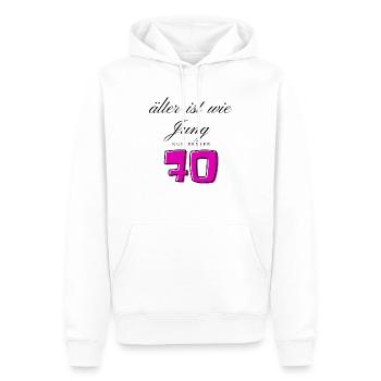 70. Geburtstag - Männer Premium Bio Hoodie - Weiß - Vorne - Nico (187cm)