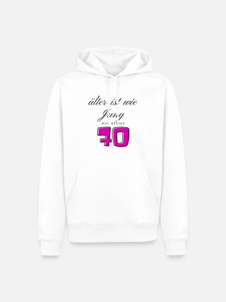70th Birthday - Men’s Premium Organic Hoodie - white