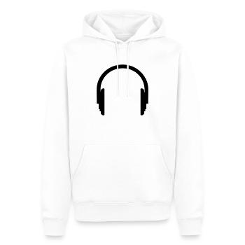 Kopfhörer - Männer Premium Bio Hoodie - Weiß - Vorne - Nico (187cm)