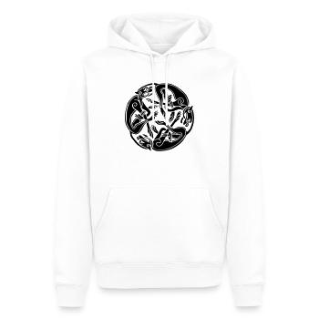 3 Hunde - Männer Premium Bio Hoodie - Weiß - Vorne - Nico (187cm)