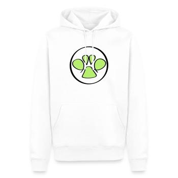 pfote - Männer Premium Bio Hoodie - Weiß - Vorne - Nico (187cm)