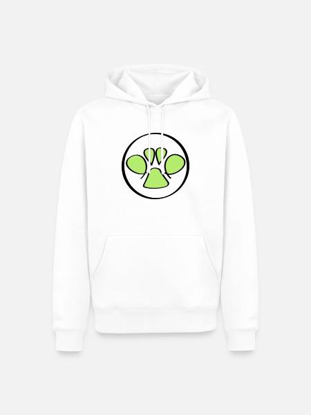pfote - Männer Premium Bio Hoodie - Weiß